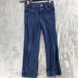 Wrangle Jeans Boys 9 Reg Straight Leg Blue Medium Wash Adjustable Waist Ranch